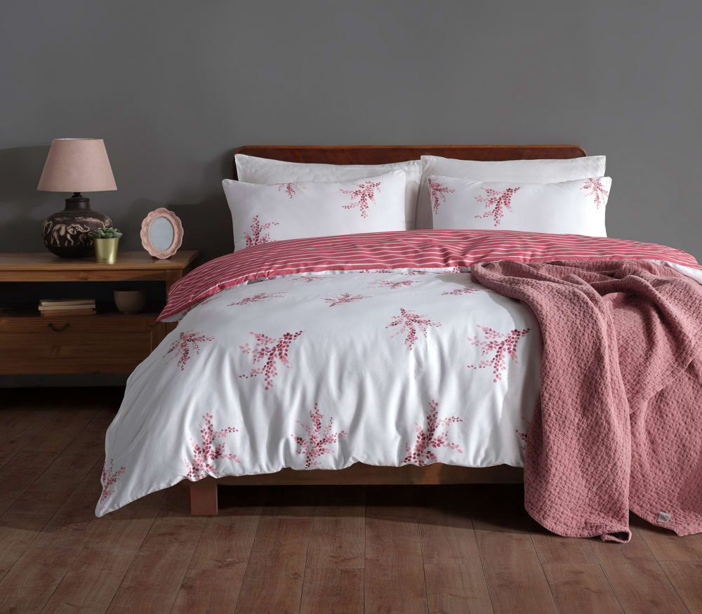 Parure housse de couette et taie d'oreiller 140x200 cm coton imprimé