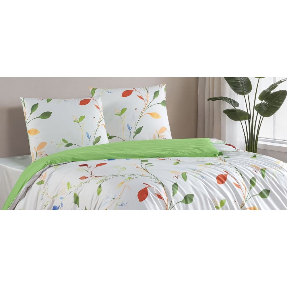 Parure housse de couette et taies d'oreiller 200x200 cm coton imprimé - Maisons du Monde