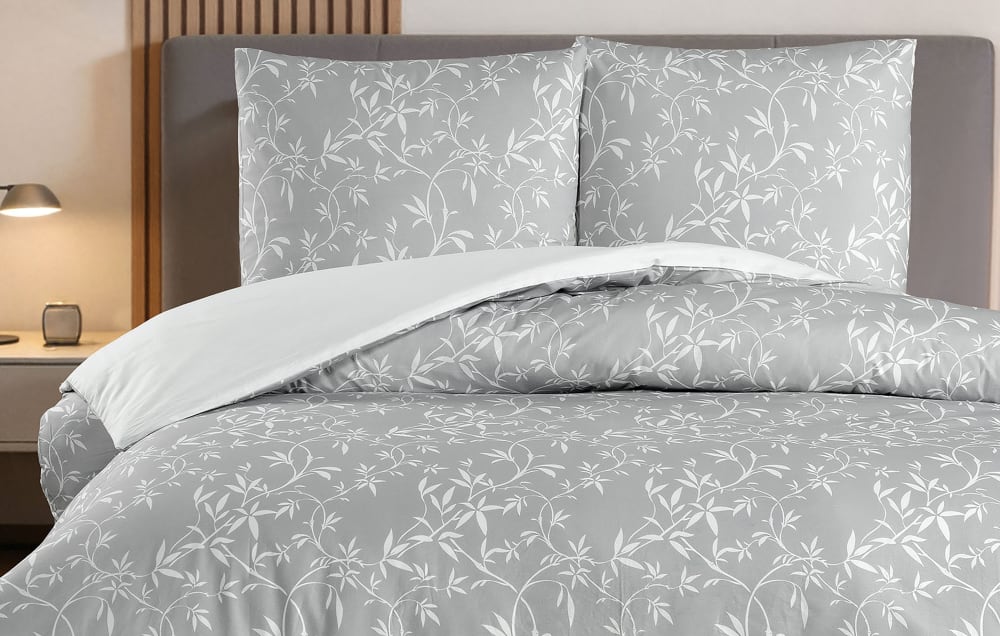 Parure housse de couette et taies d'oreiller 200x200 cm coton imprimé - Maisons du Monde