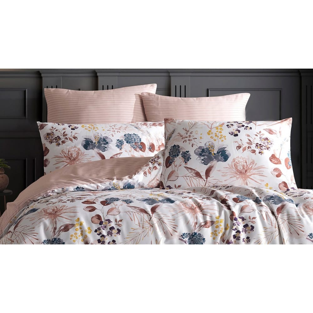 Parure housse de couette et taies d'oreiller 240x220 cm coton imprimé - Maisons du Monde