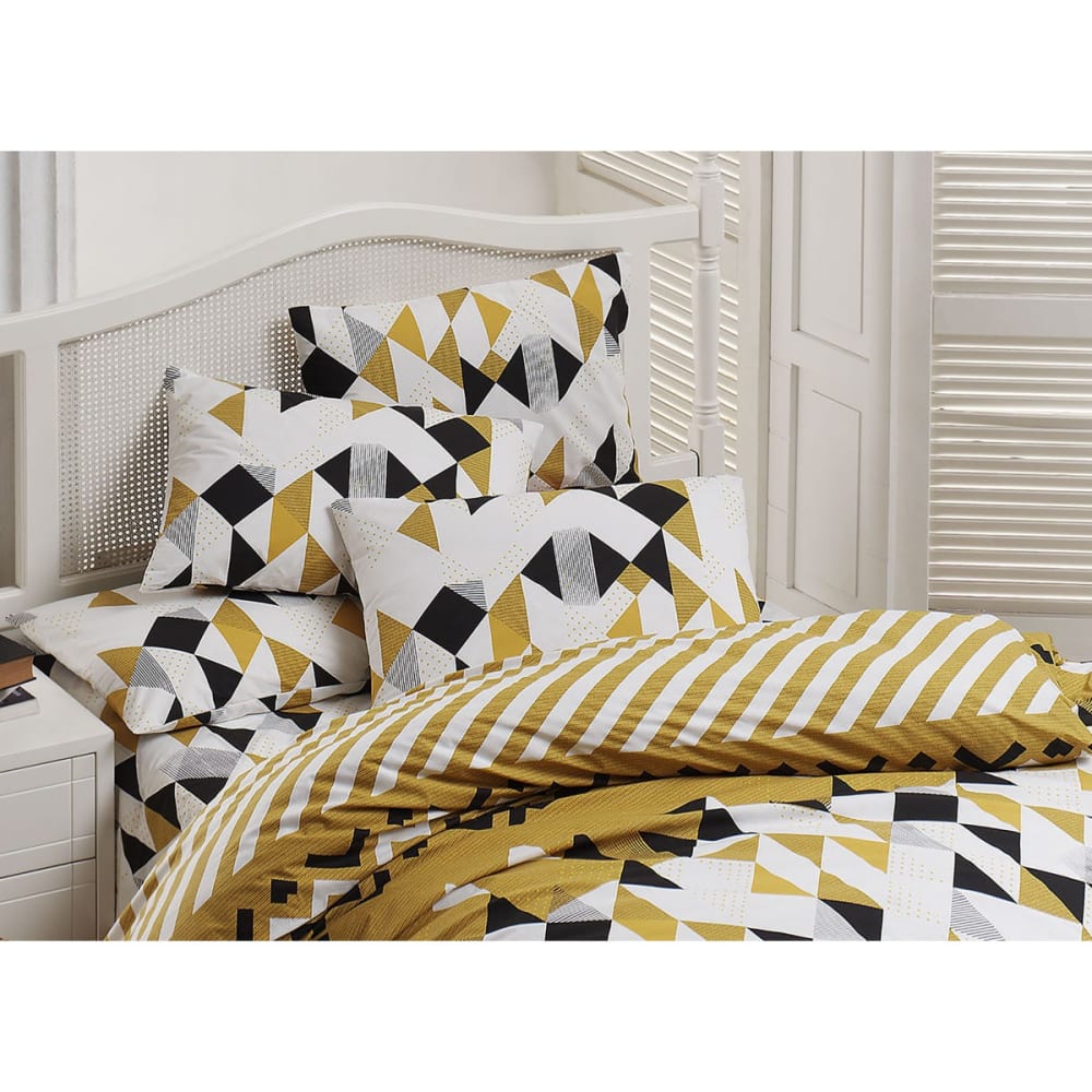 Parure housse de couette et taies d'oreiller 200x200 cm coton imprimé - Maisons du Monde