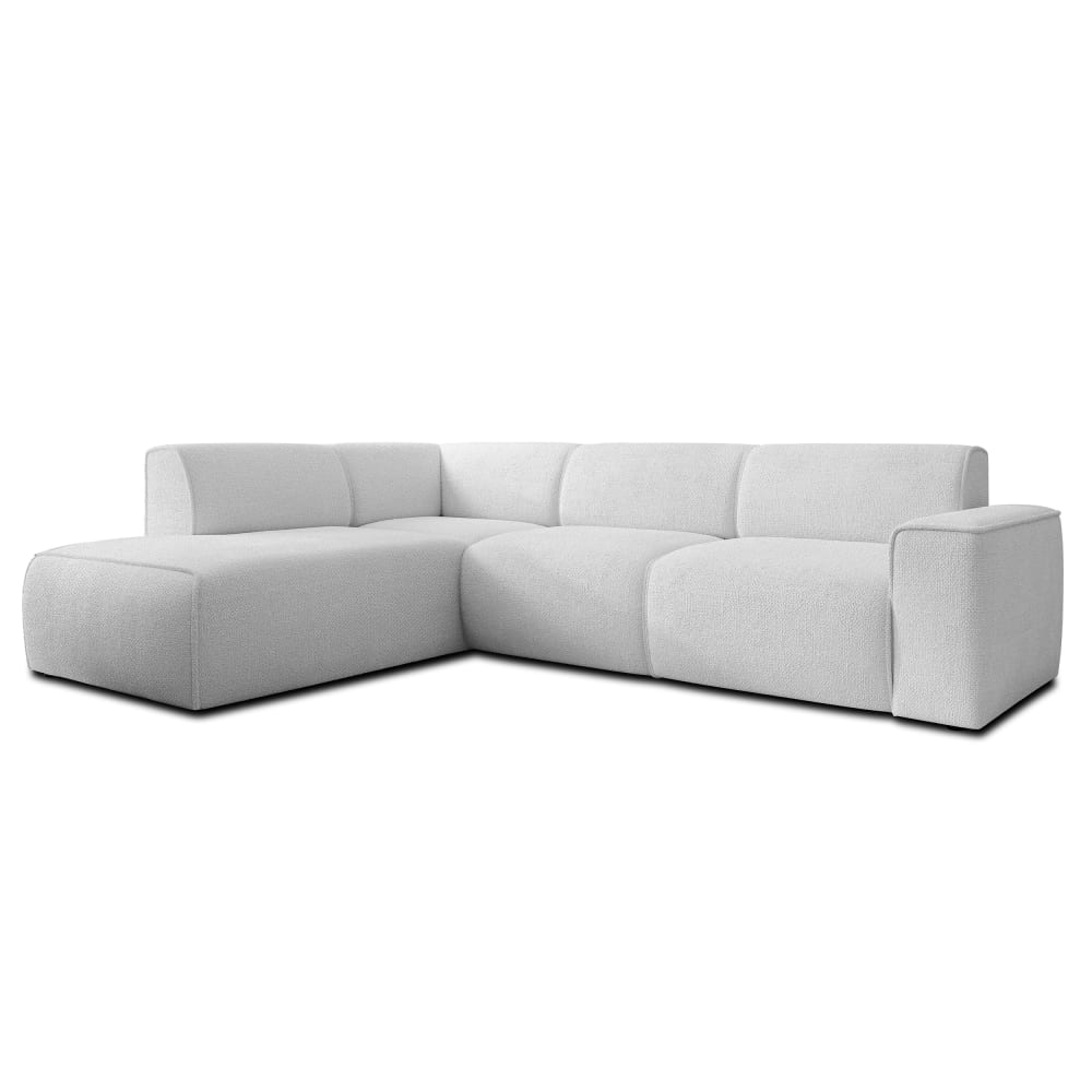 Ax Living 5-Sitzer Ecksofa links aus Strukturstoff, Ivory style modern Beige