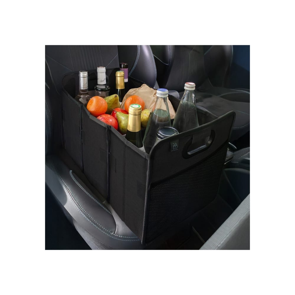 Lot 2 paniers de rangement en tissu noir 28 x 50 x 28 cm