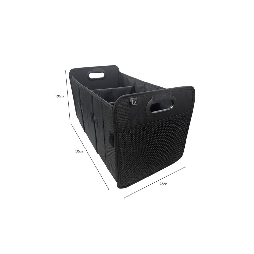 Lot 2 paniers de rangement en tissu noir 28 x 50 x 28 cm — vue 3