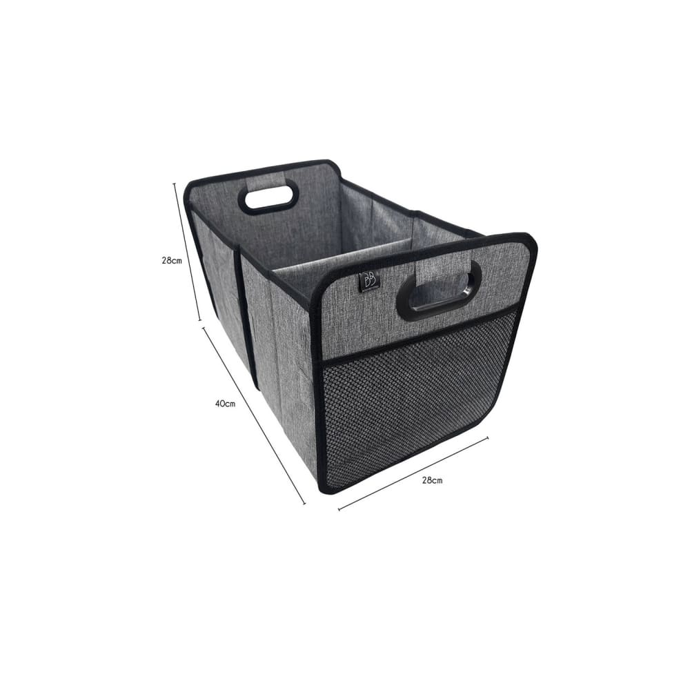 Lot 2 paniers de rangement en tissu gris 40 x 27,5 x 28 cm — vue 4