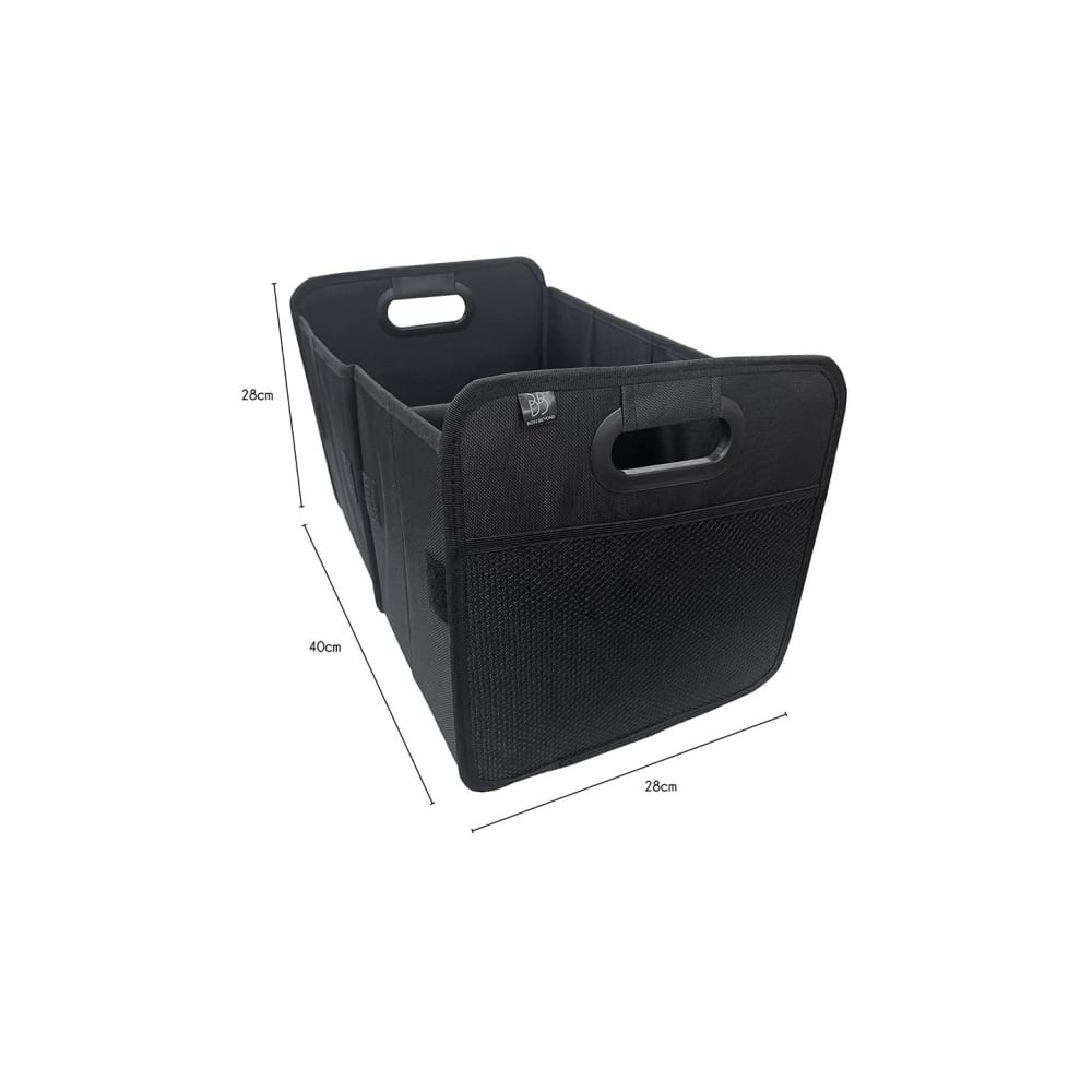 Lot 2 paniers de rangement en tissu noir 40 x 27,5 x 28 cm — vue 4