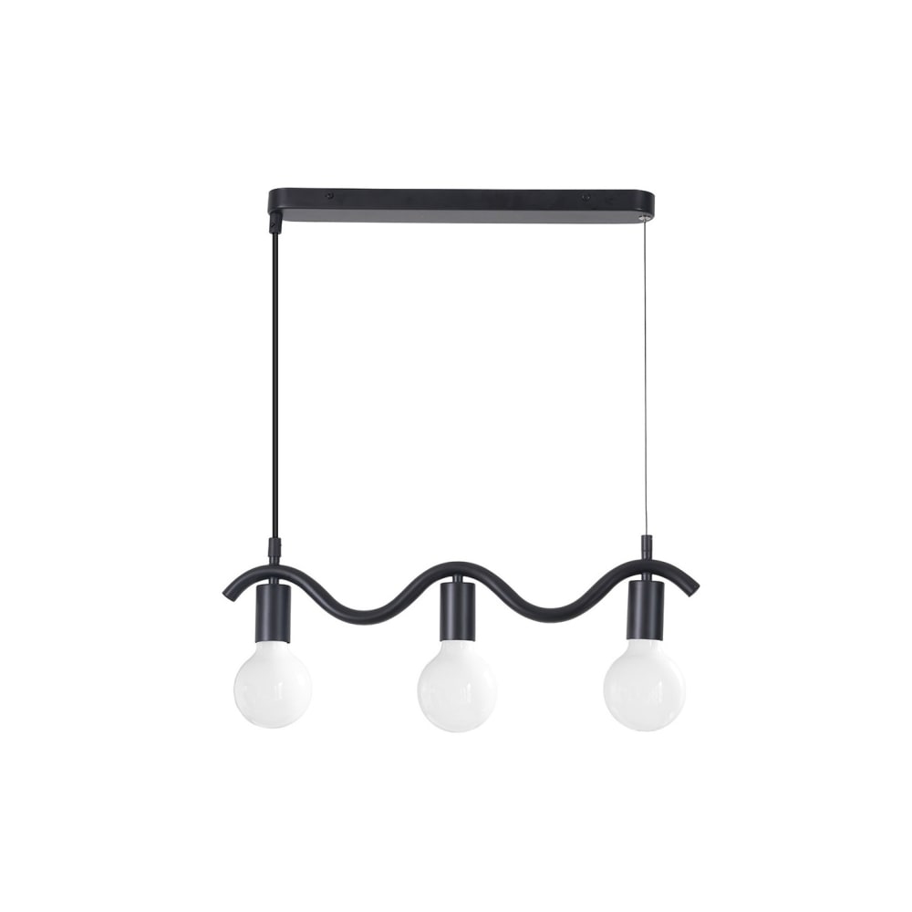Jumell Wama 3-flammige Pendelleuchte aus schwarzem Metall style industrial - Metall