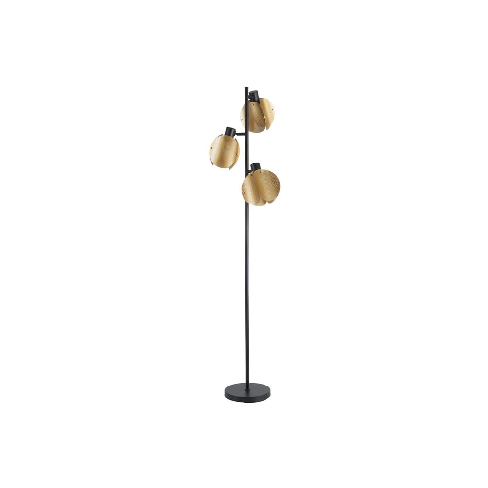 Jumell Jafi Stehleuchte aus goldfarbenem Metall style classic chic Schwarz Metall