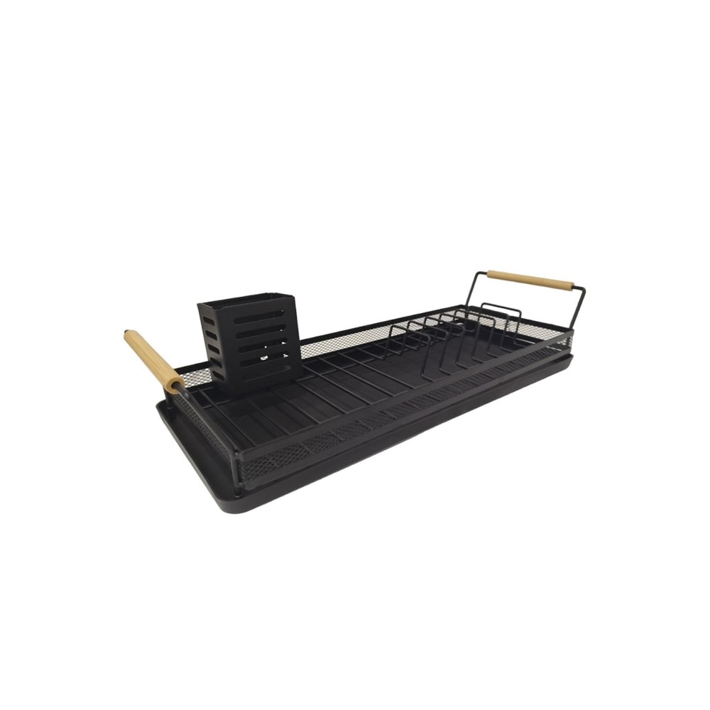 escurridor de platos de metal negro 505 x 195 x 10 cm