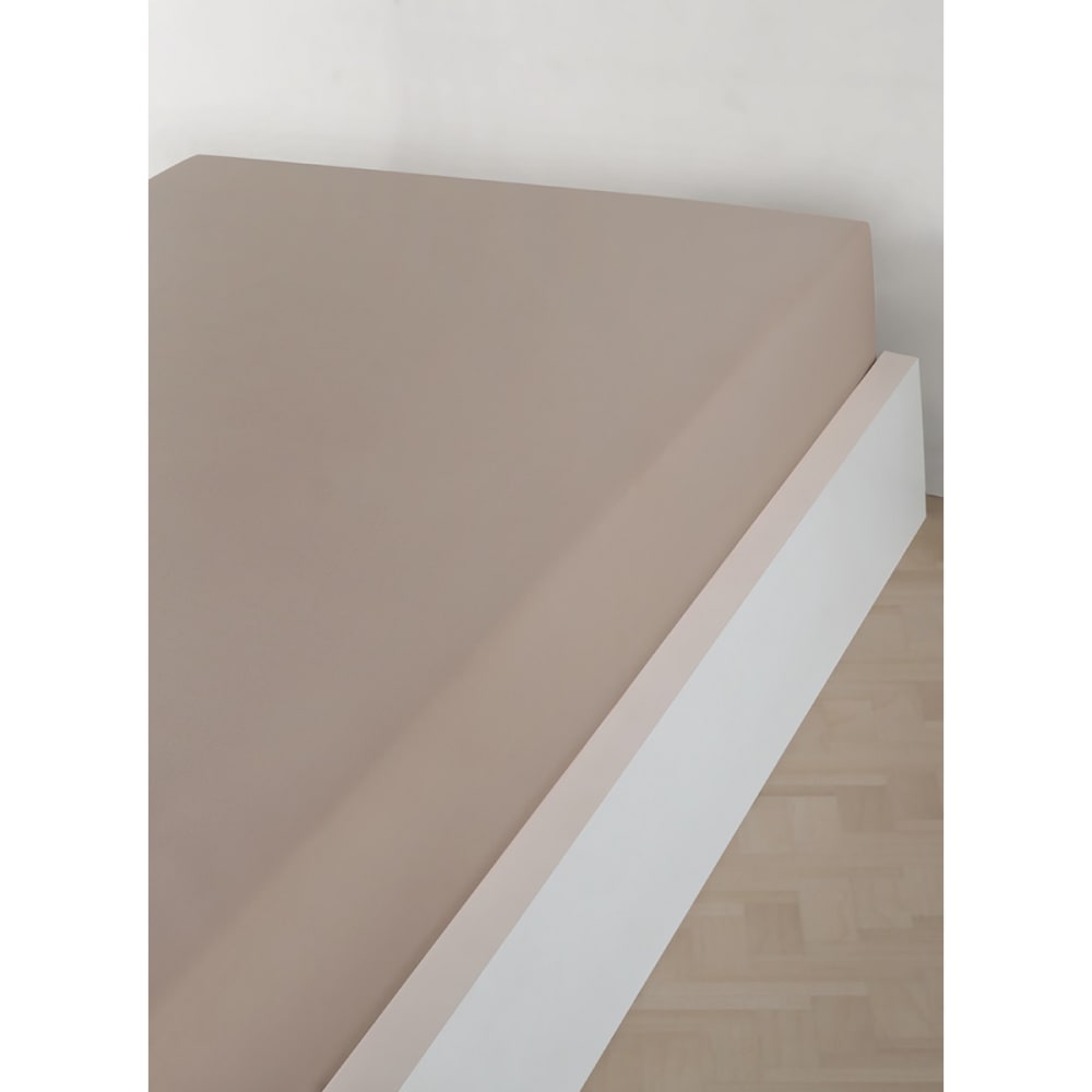 Blanc Avenue Spannbettlaken 140x190 cm Baumwolle jersey Beige Öko-Tex Zertifikat Baumwolle