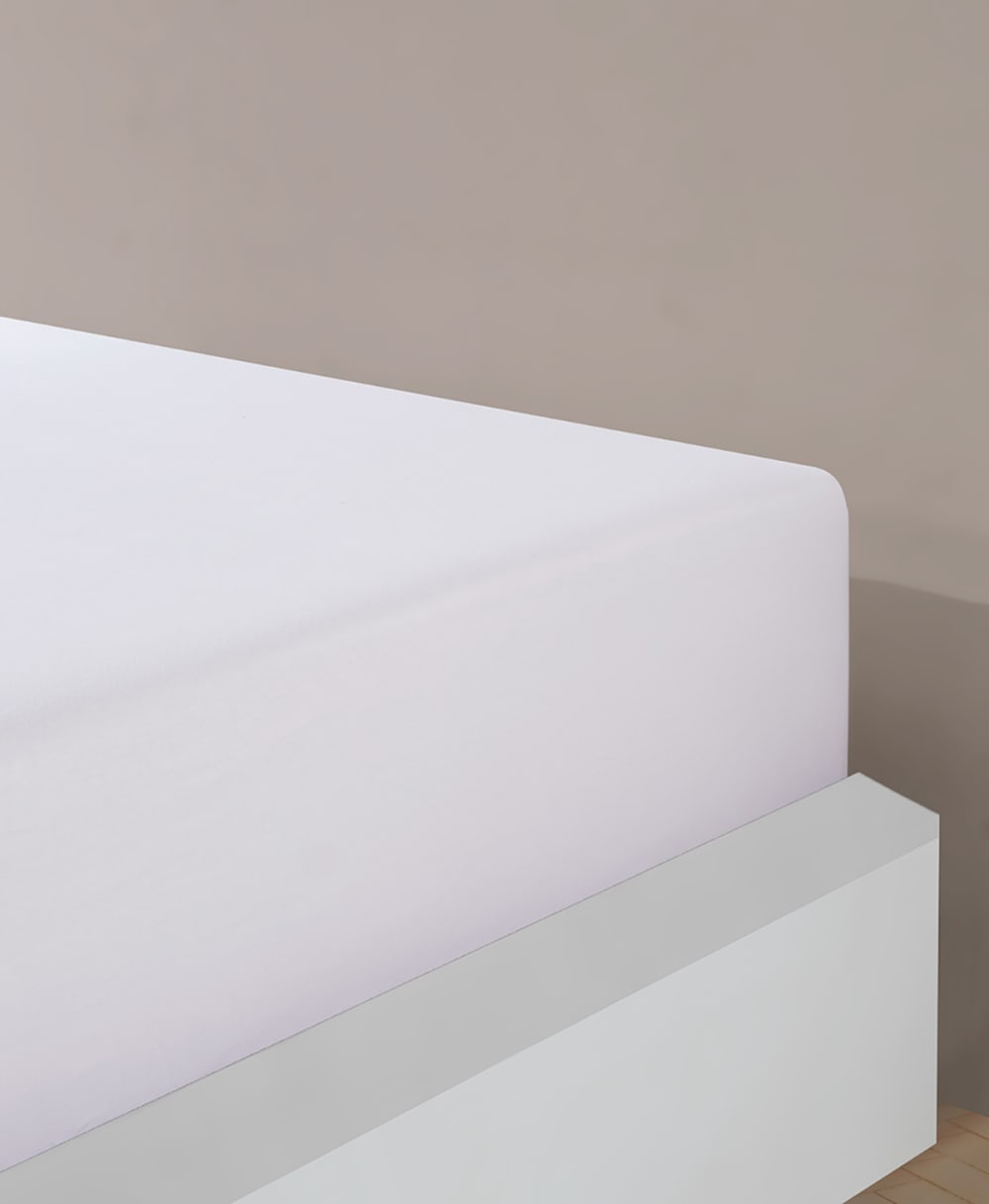 Blanc Avenue Spannbettlaken 90x190 cm Baumwolle jersey Weiß Öko-Tex Zertifikat Baumwolle