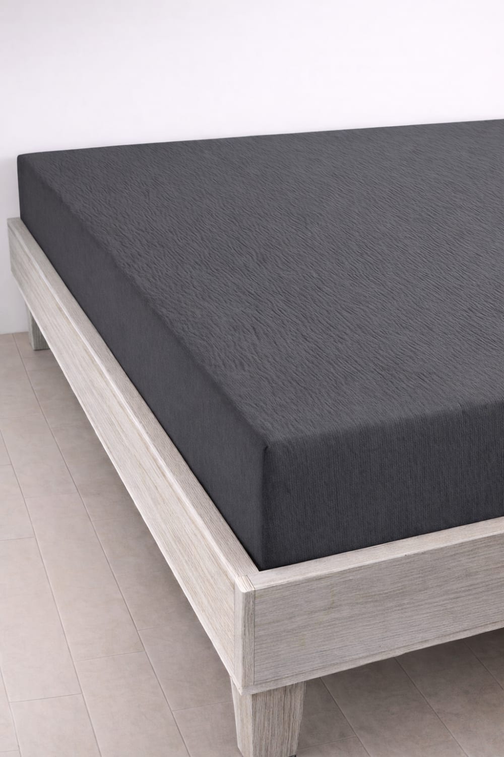 Blanc Avenue Spannbettlaken 140x190 cm Baumwollgaze Grau Öko-Tex Zertifikat Baumwolle