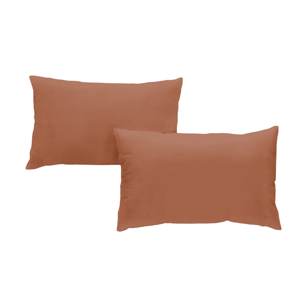 Taies d'oreillers 50x70cm - Mocca Mousse - Satin de Coton