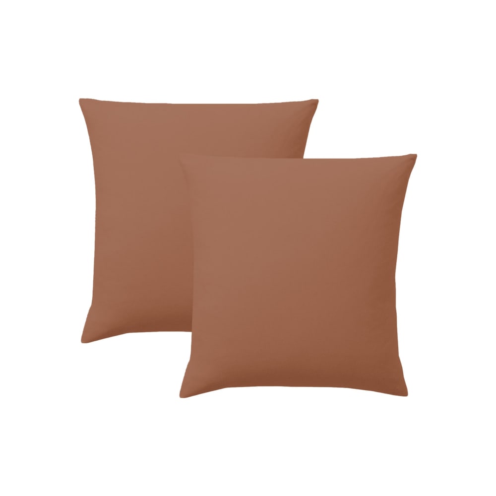 Taies d'oreillers 65x65cm - Mocca Mousse - Satin de Coton