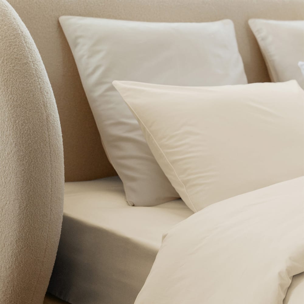 Draps Housse 140x190cm - Baby Pink - Percale de Coton — vue 3