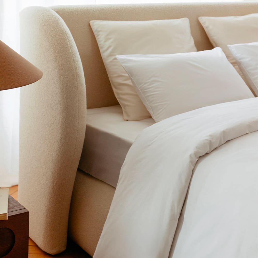 Housse de couette 240x260cm - Blanc - Satin de Coton