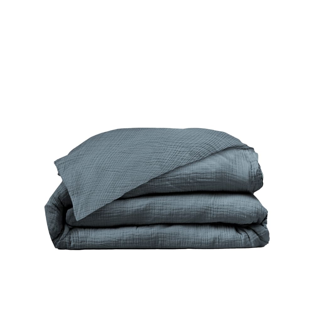 Housse de couette 240x260cm - Dusty Blue - Gaze de Coton — vue 3