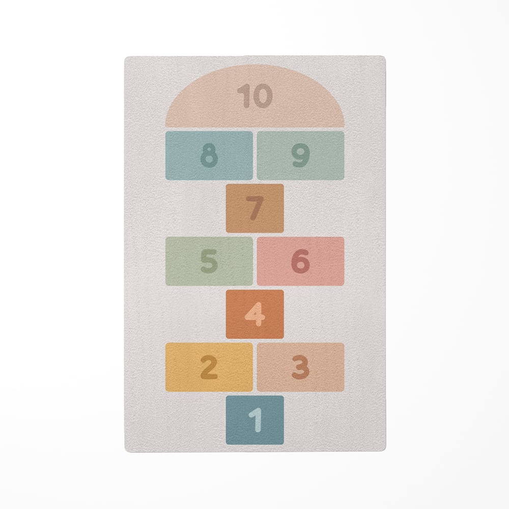 Tapis de jeu marelle multicolore 118x180cm