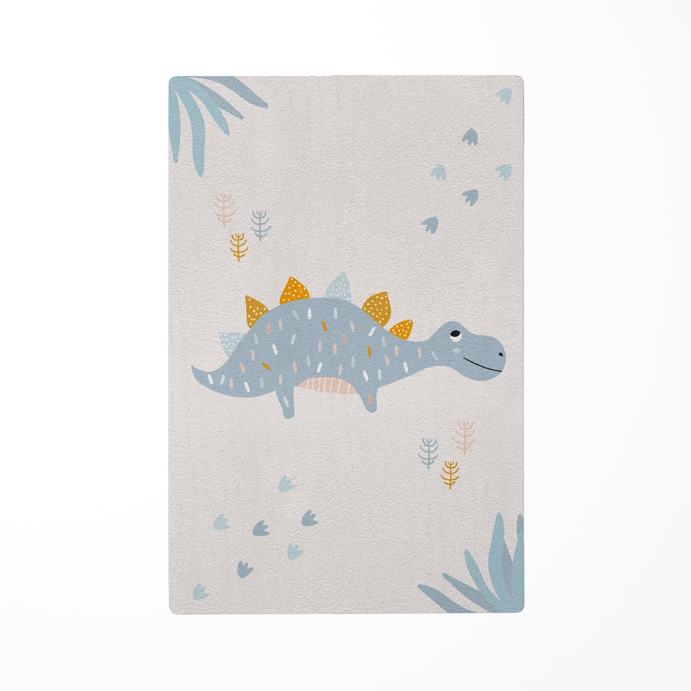 Tapis de jeu enfant dinosaures 2 bleu 118x180cm
