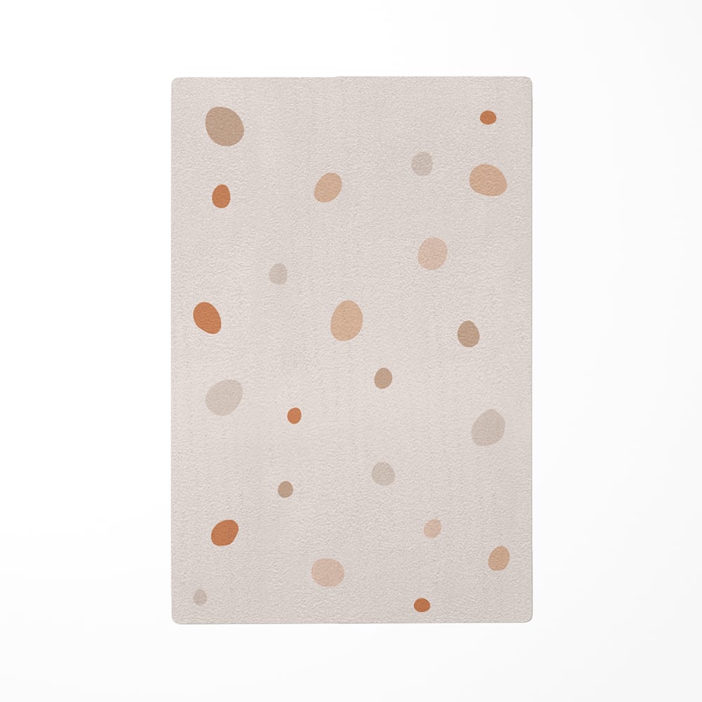 Decochic Kinderteppiche Punkte braun 118x180cm Öko-Tex Zertifikat Pes - Polyester Kinder
