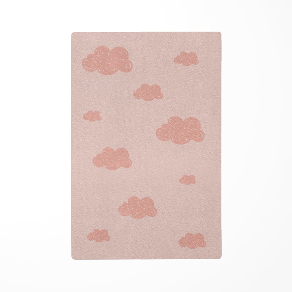 Tapis de jeu enfant nuages rose 118x180cm