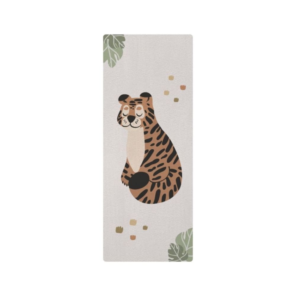 Tapis de yoga enfant animaux tigre vert 60x160cm