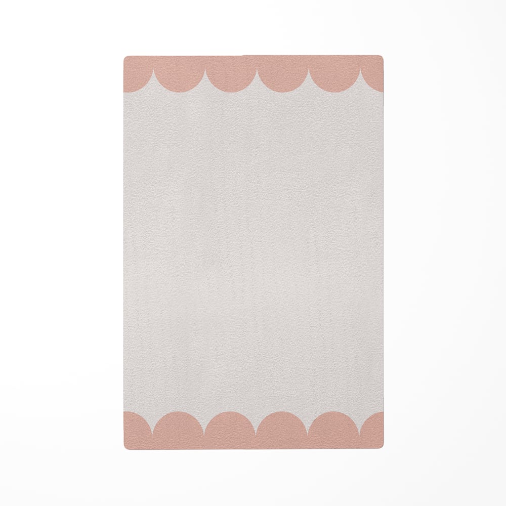 Tapis de jeu enfant coquille rose 118x180cm