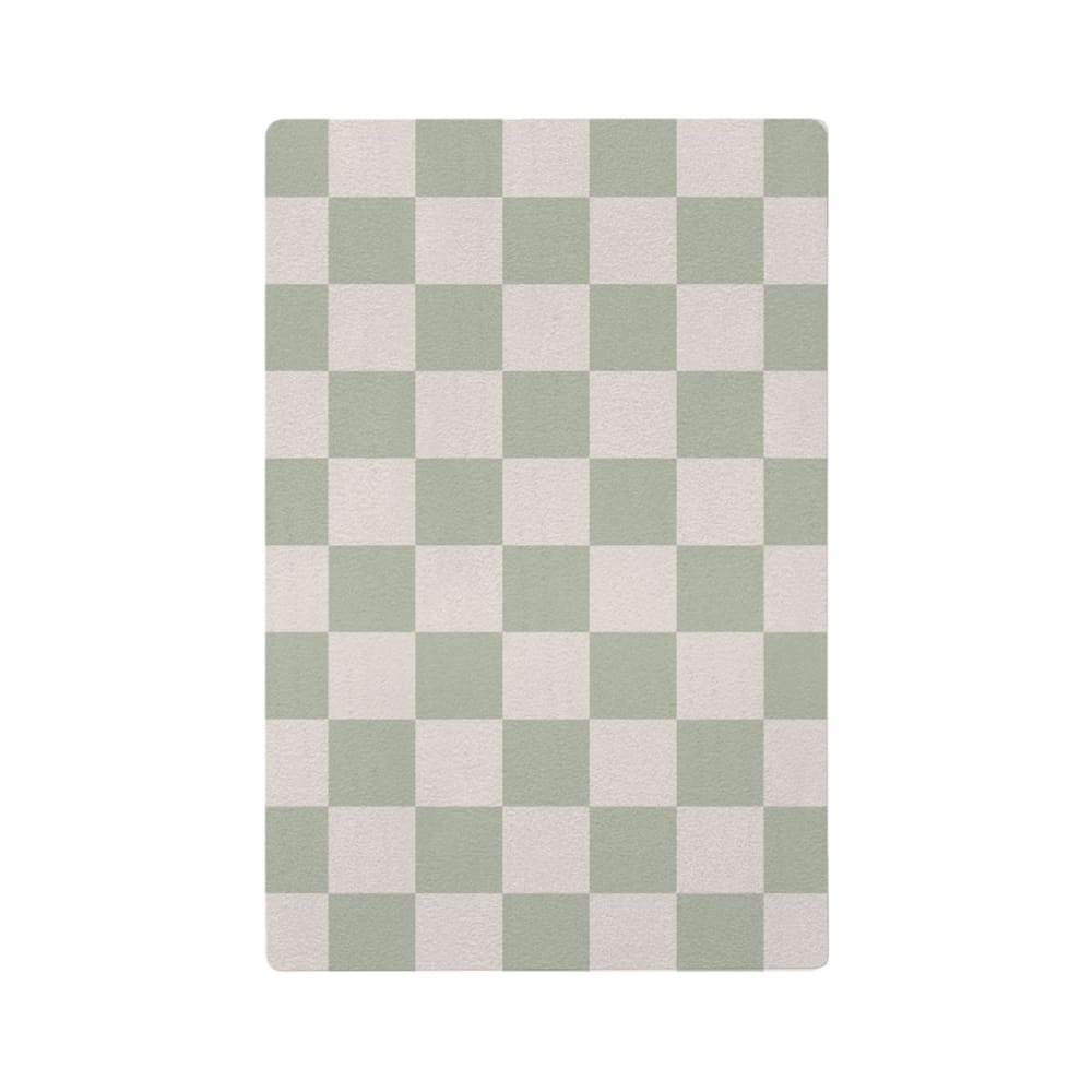 Decochic Kinderteppiche Karos grün 118x180cm Öko-Tex Zertifikat Pes - Polyester Kinder