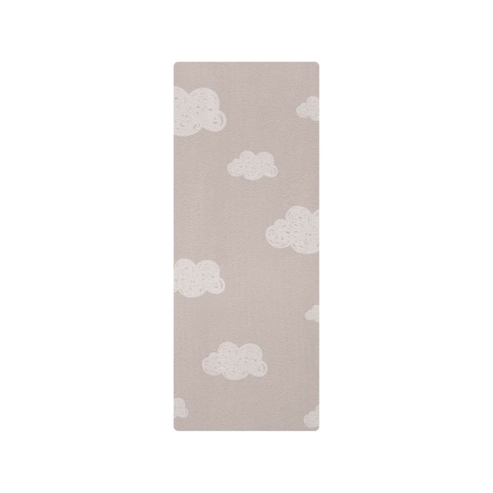 Tapis de yoga enfant nuages beige 60x160cm
