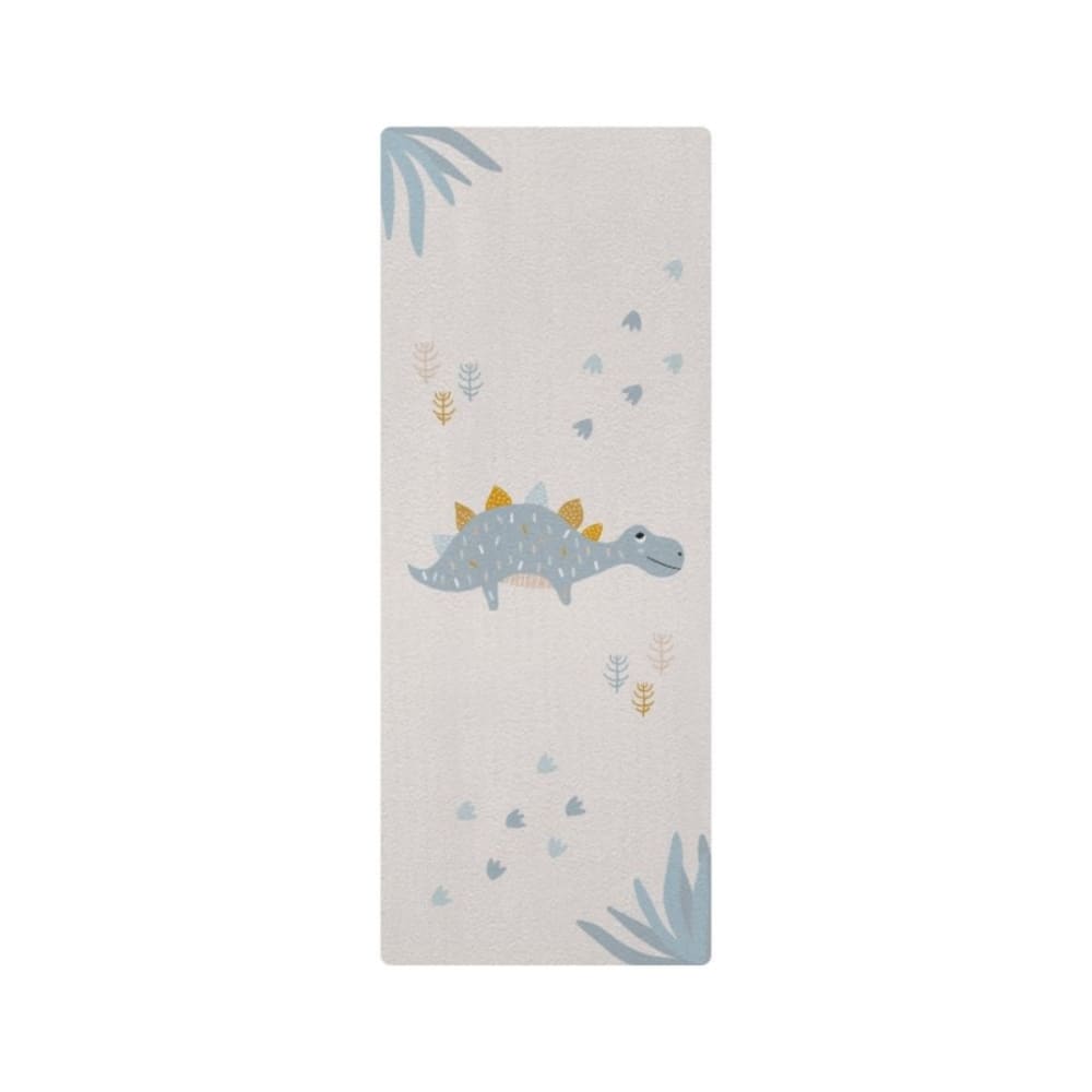 Tapis de yoga enfant dinosaures 2 bleu 60x160cm