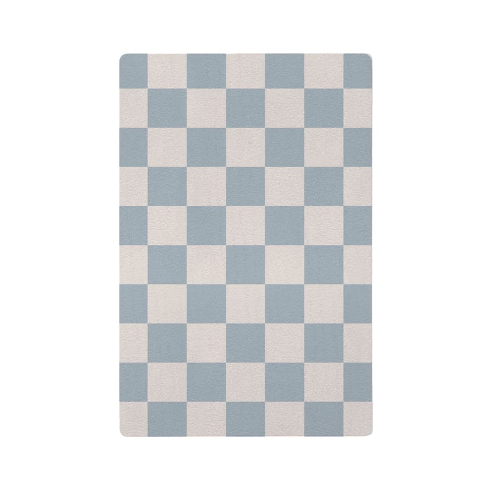 Tapis de jeu enfant carreaux bleu 118x180cm