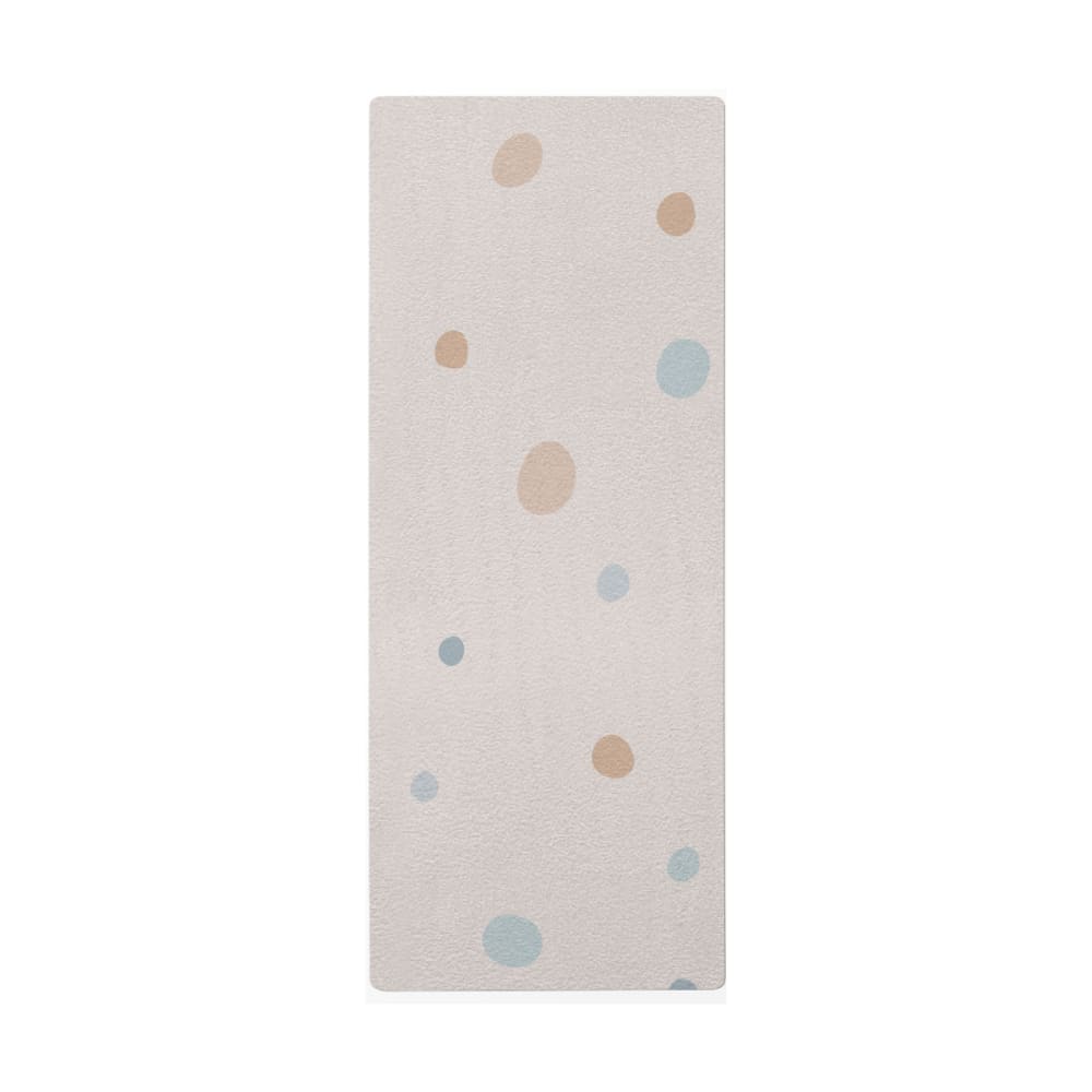 Tapis de yoga enfant pois bleu 60x160cm