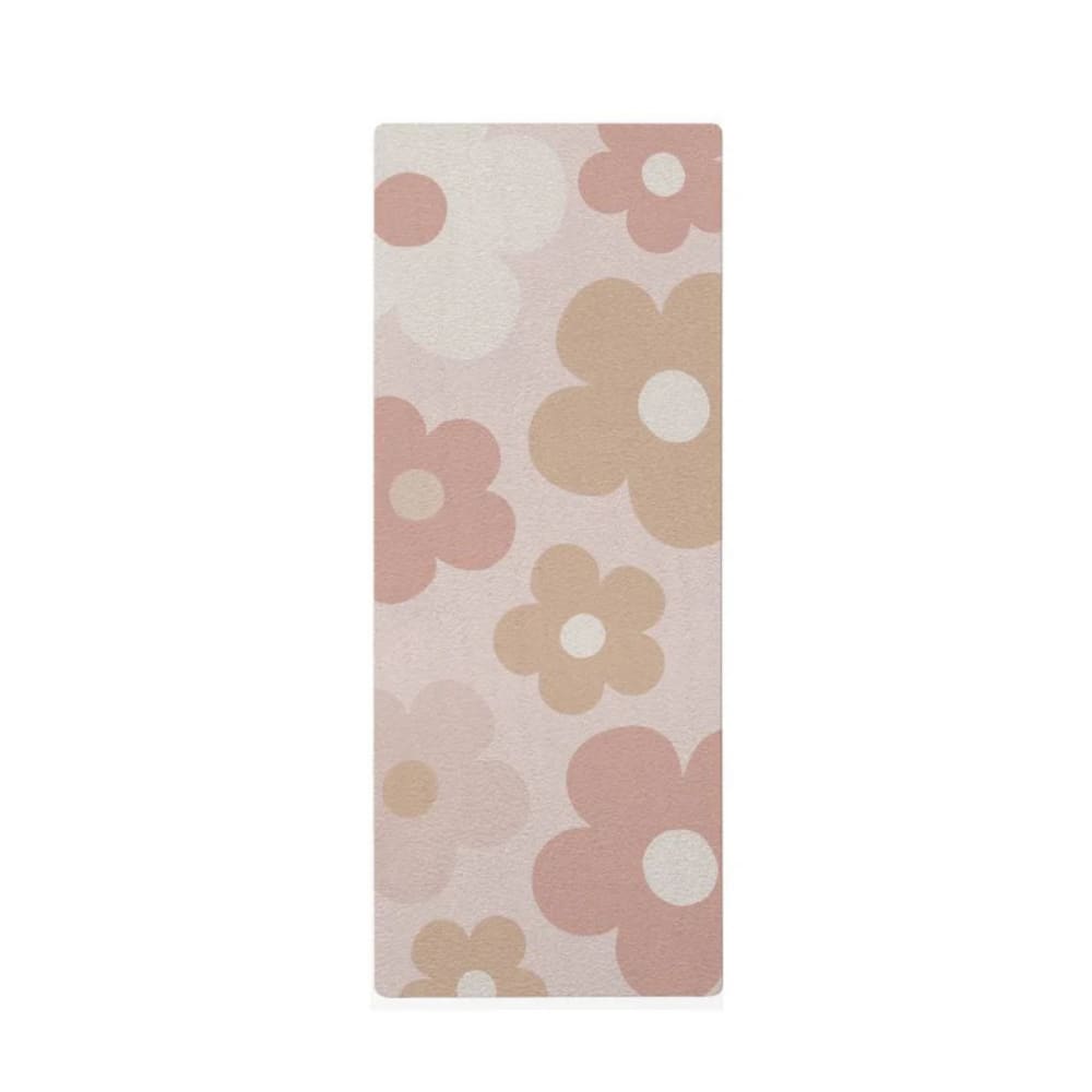 Tapis de yoga enfant marguerites rose 60x160cm
