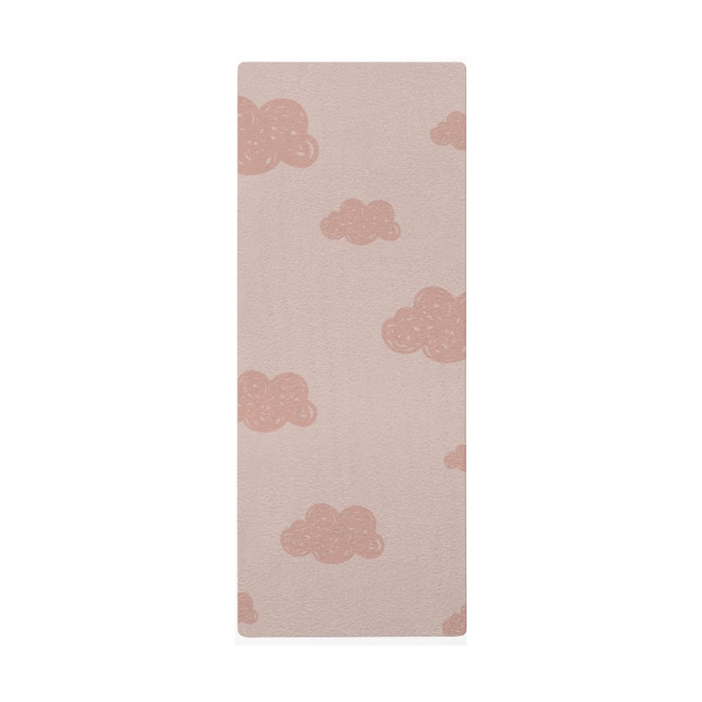 Tapis de yoga enfant nuages rose 60x160cm