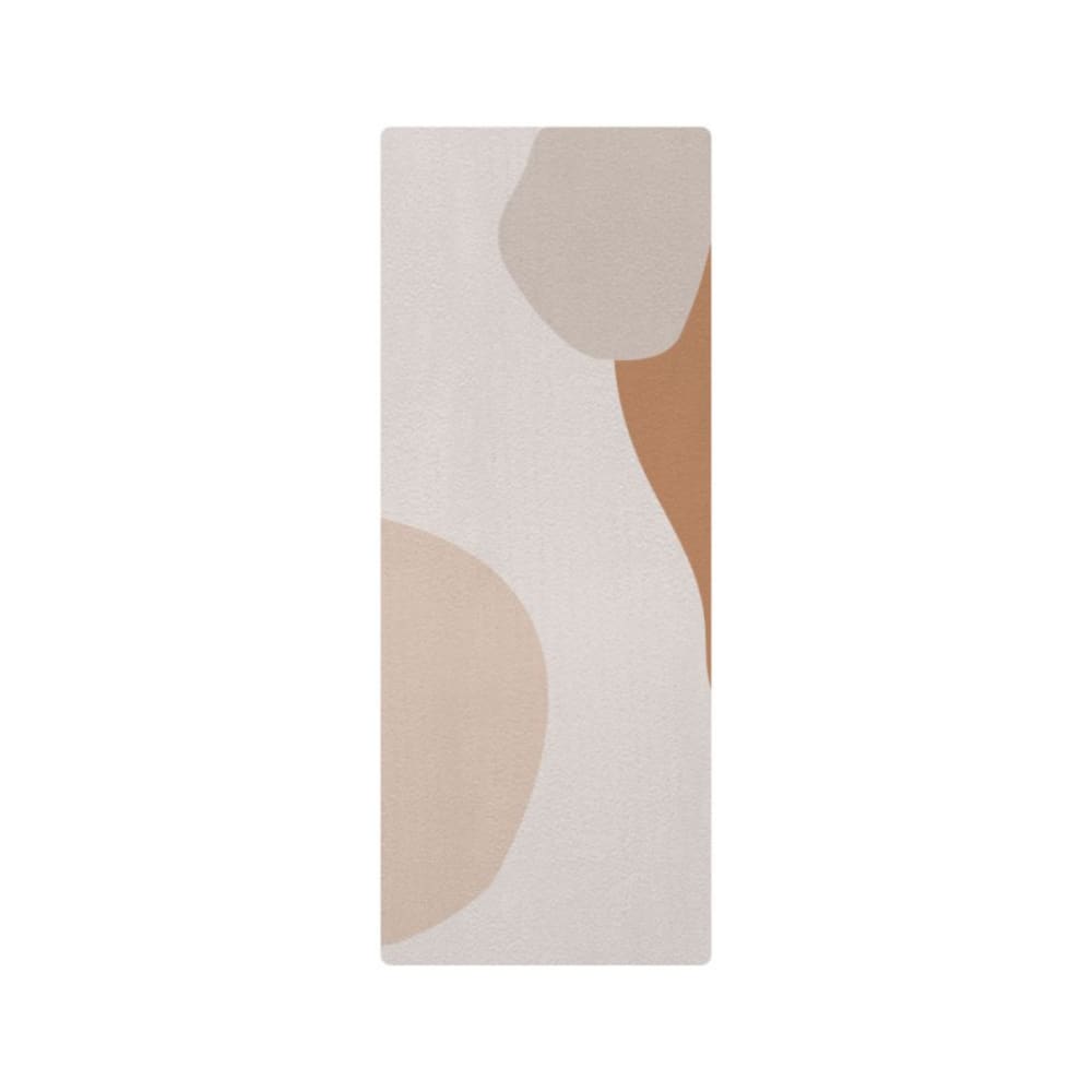 Tapis de yoga enfant abstrait beige 60x160cm