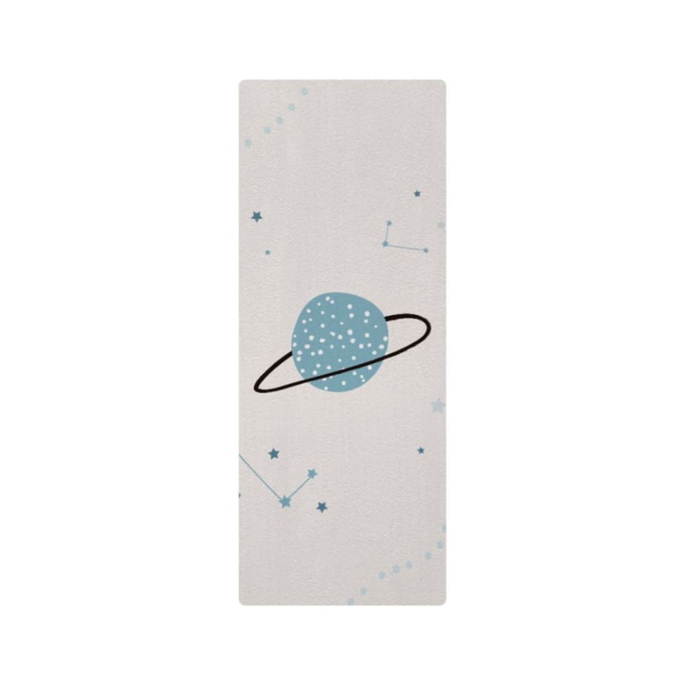 Tapis de yoga enfant espace planète bleu 60x160cm