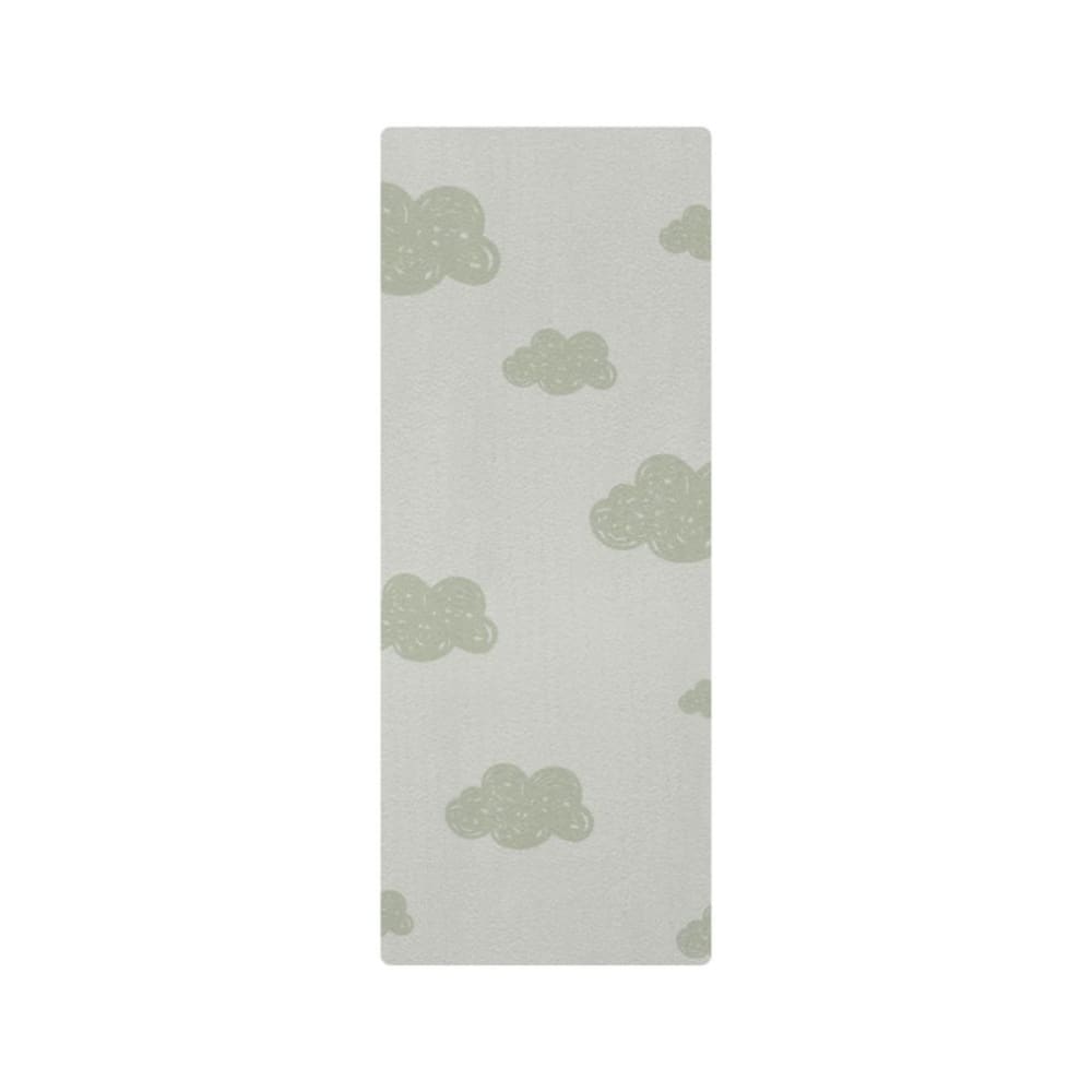 Tapis de yoga enfant nuages vert 60x160cm