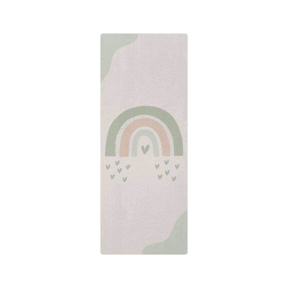 Tapis de yoga enfant arc-en-ciel vert 60x160cm