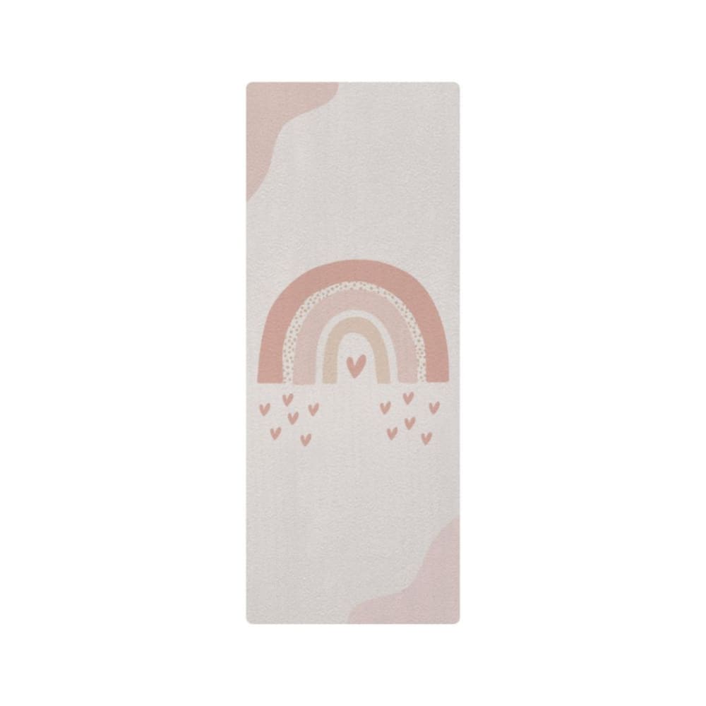 Tapis de yoga enfant arc-en-ciel rose 60x160cm
