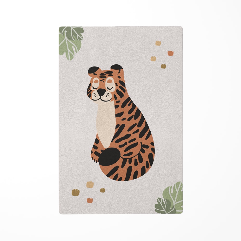 Decochic Kinderteppiche Tiger grün 118x180cm Öko-Tex Zertifikat Pes - Polyester Kinder