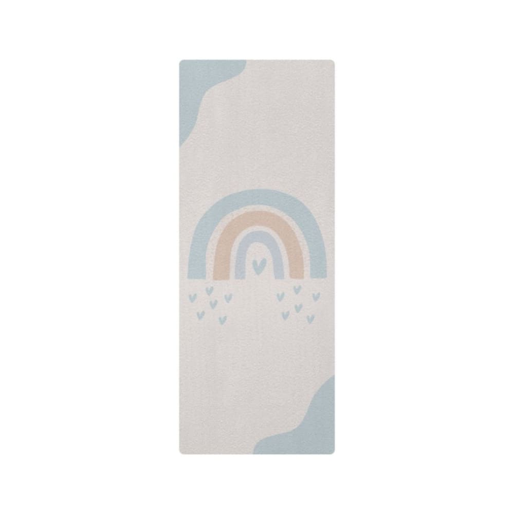 Tapis de yoga enfant arc-en-ciel bleu 60x160cm