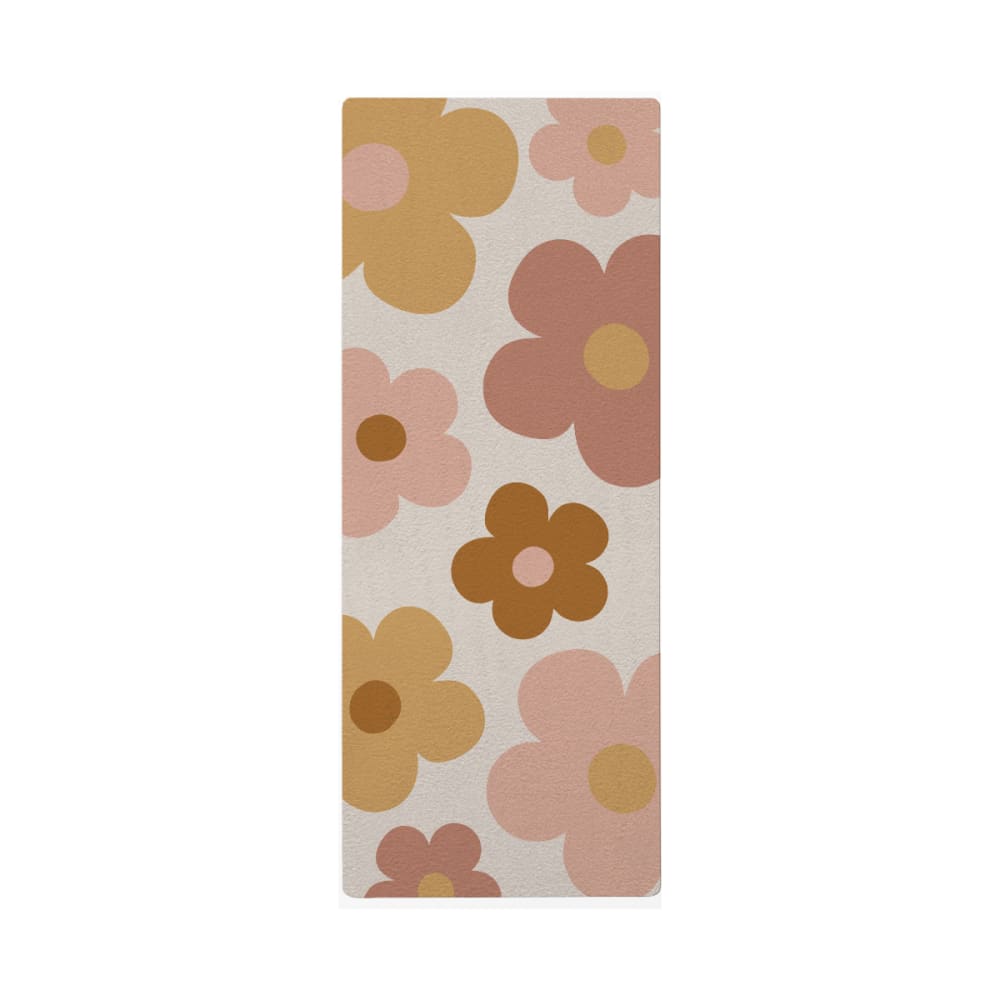 Tapis de yoga enfant marguerites groovy multicolore 60x160cm