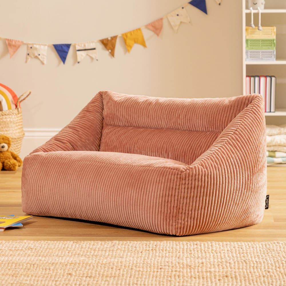 Icon Kinder Sitzsack-Sofa aus Cord, Rosa style modern ROSA Öko-Tex Zertifikat SAMT Kinder