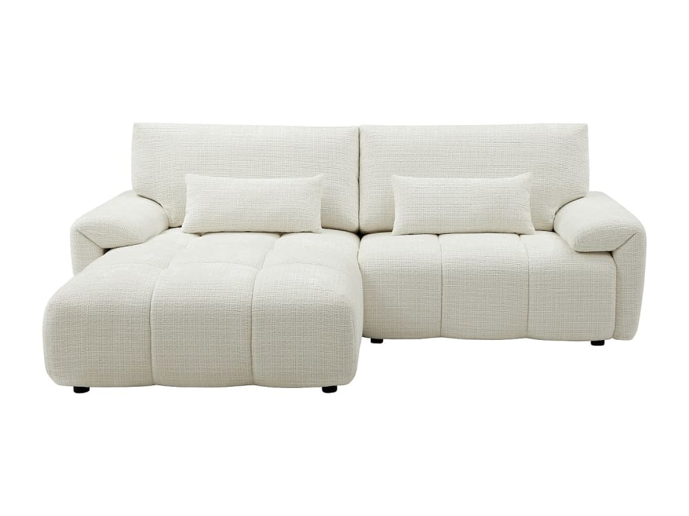 Canapé d'angle  4 places blanc cassé