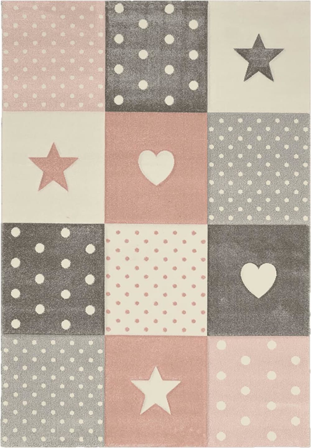 The carpet Teppich Kinderzimmer modern, Rosa, 200 x 290 cm style modern ROSA Öko-Tex Zertifikat PP - POLYPROPYLEN Kinder