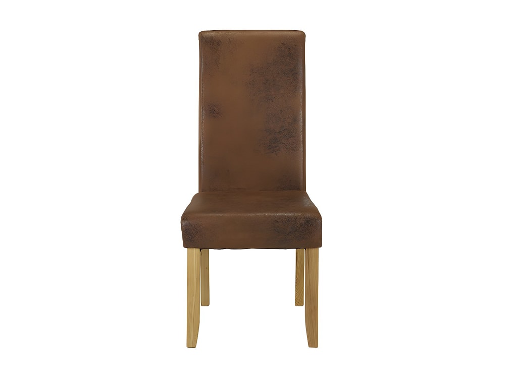 Lot de 2 chaises microfibre - chocolat