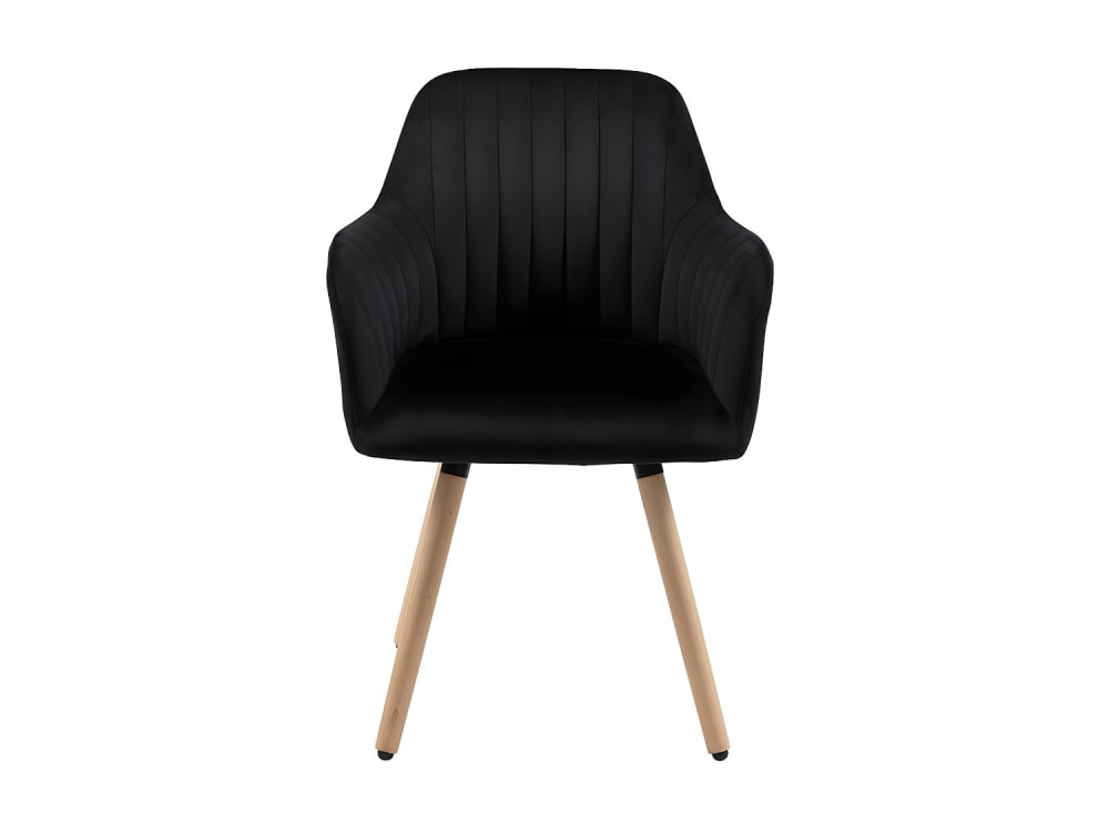 chaise velours noir