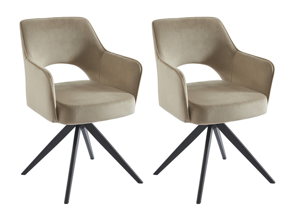 Lot de 2 chaises velours