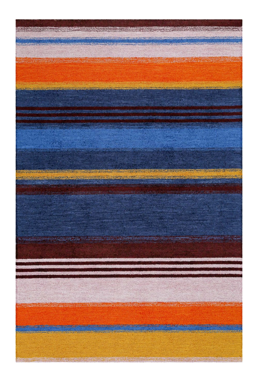 Wecon Home Gestreifter Vintage-Look Teppich 80x150 style vintage Mehrfarbig Öko-Tex Zertifikat Pes - Polyester