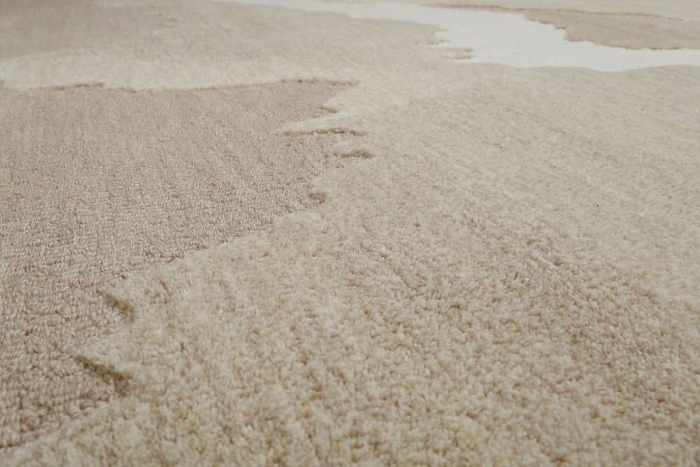 Tapis tufté main inspiration nature brun beige 80x150 — vue 4